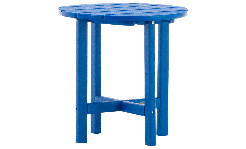 Polywood Pacific Blue Round Side Table | Schneiderman's Furniture