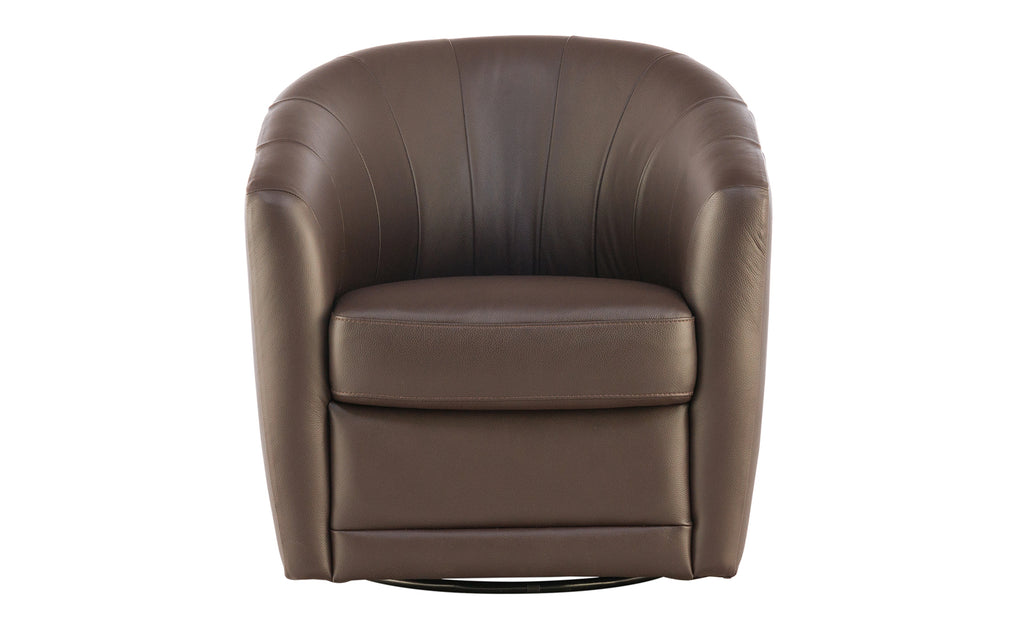 Denver Chocolate Swivel Chair Schneiderman's Furniture