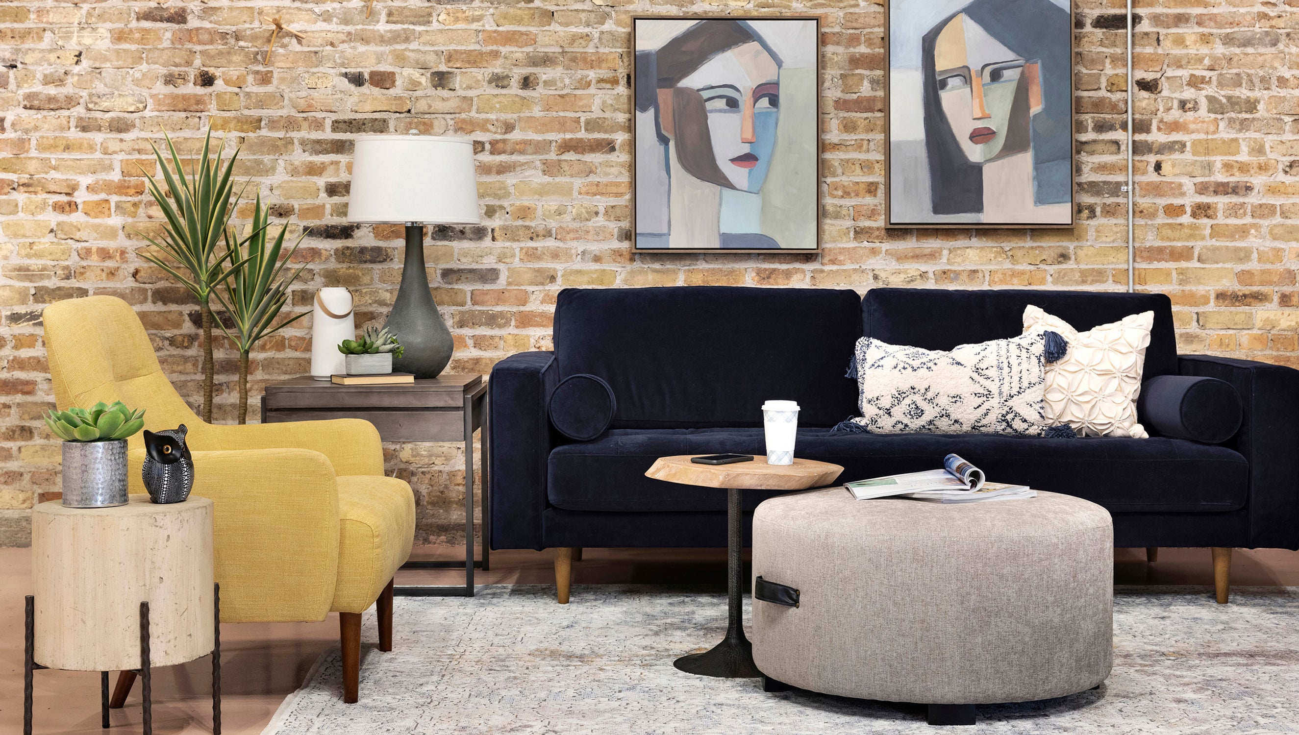 Vibrant Mid-Century Living Room | Schneiderman's Furniture