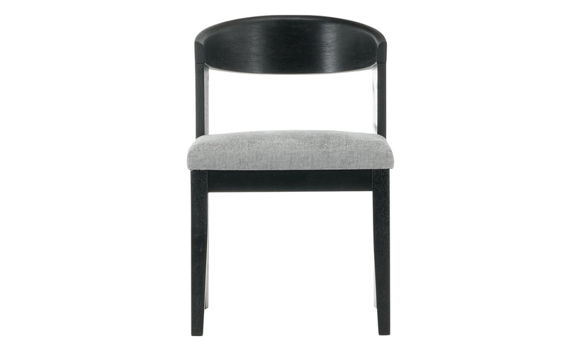 Midcentury modern dining chair on a white background.