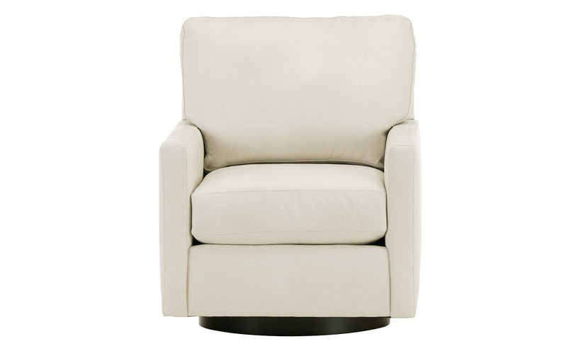 True Custom Leather Swivel Chair