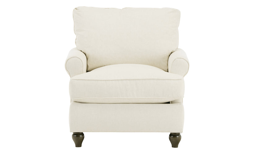White armchair on a white background