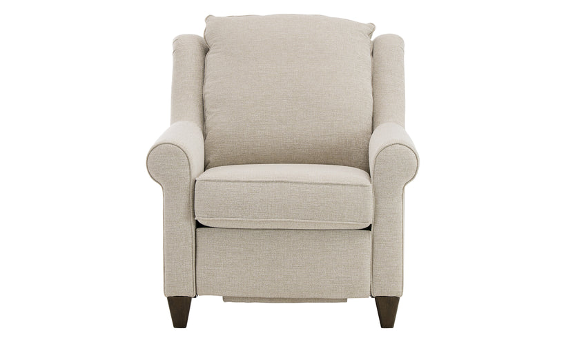 Beige armchair on a white background