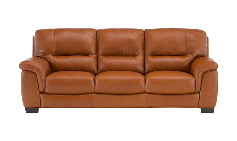leather sofa on a white background.