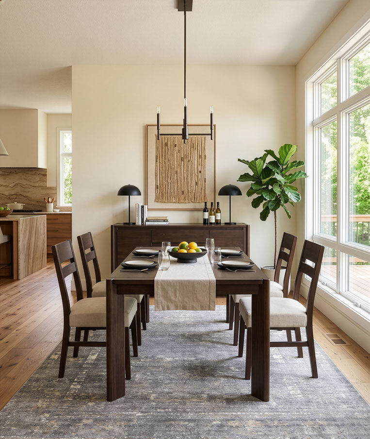 Waters Edge Dinning Table Lifestyle Image.