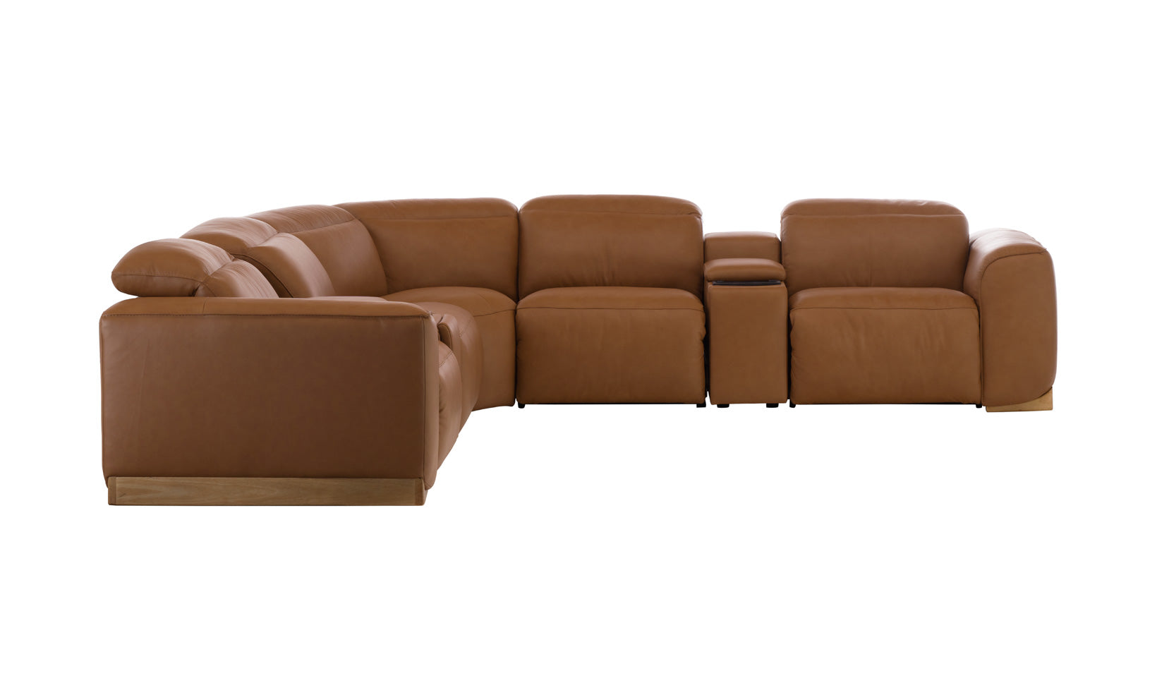 Niles 7-Piece Leather Power Reclining Sectional | Schneiderman's