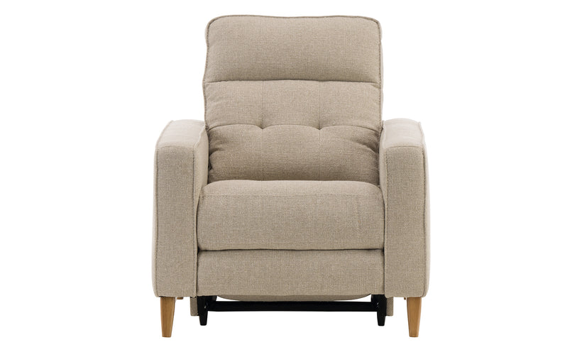 Beige recliner chair on a white background