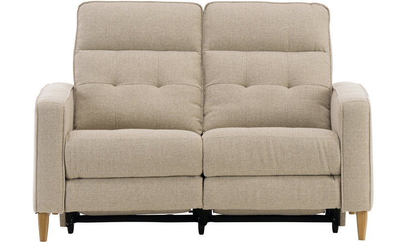 Beige recliner sofa on a white background