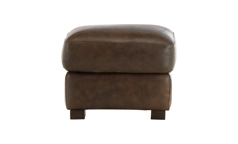 Michaela Leather Ottoman