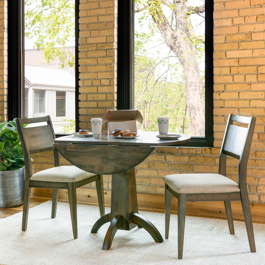 Zoey Round Drop Leaf Table | Schneiderman's Furniture