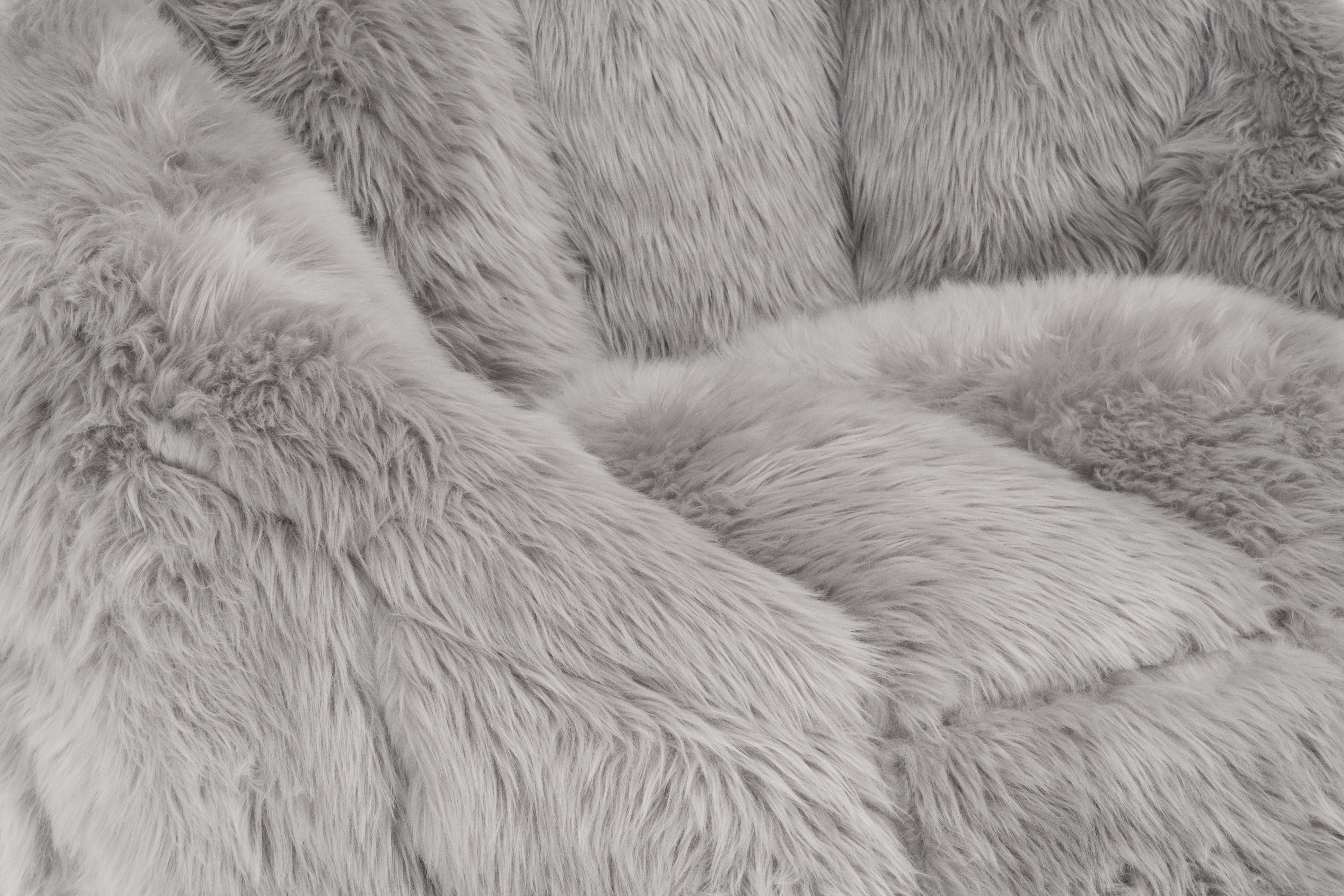 Milano Gray Fur Chair Schneiderman's Furniture