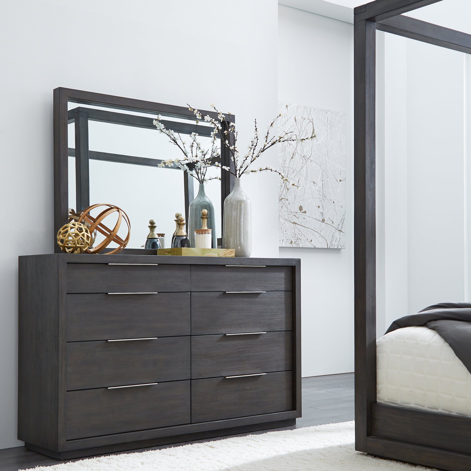 Oxford Basalt Grey Mirror